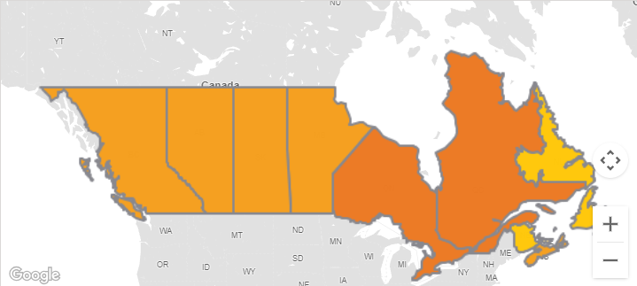 Canada Static Map